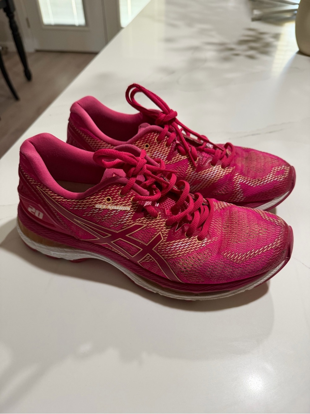 ASICS Women's Hot Pink Athletic Running Shoes